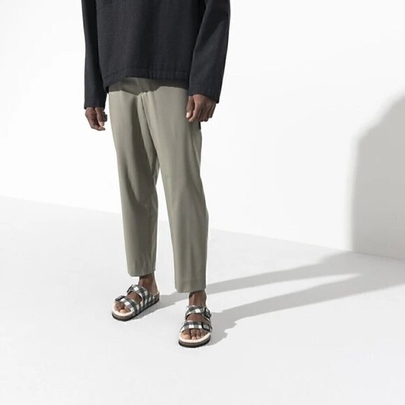 BIRKENSTOCK Arizona Shearling Wool Black & White Plaid Sandal W Sz 9 Narrow NWT - Picture 12 of 15